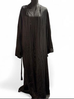 Classic Black Long Silk Robe - Women Intimates & Sleepwear
